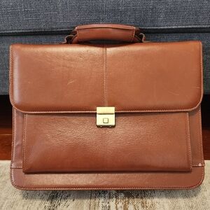 Vintage 1907 Brown 100% Leather Briefcase